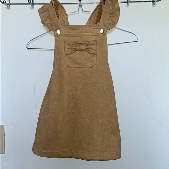 Rachel Zoe Camel Pinafore with Bow Accent - Picture 1 of 3